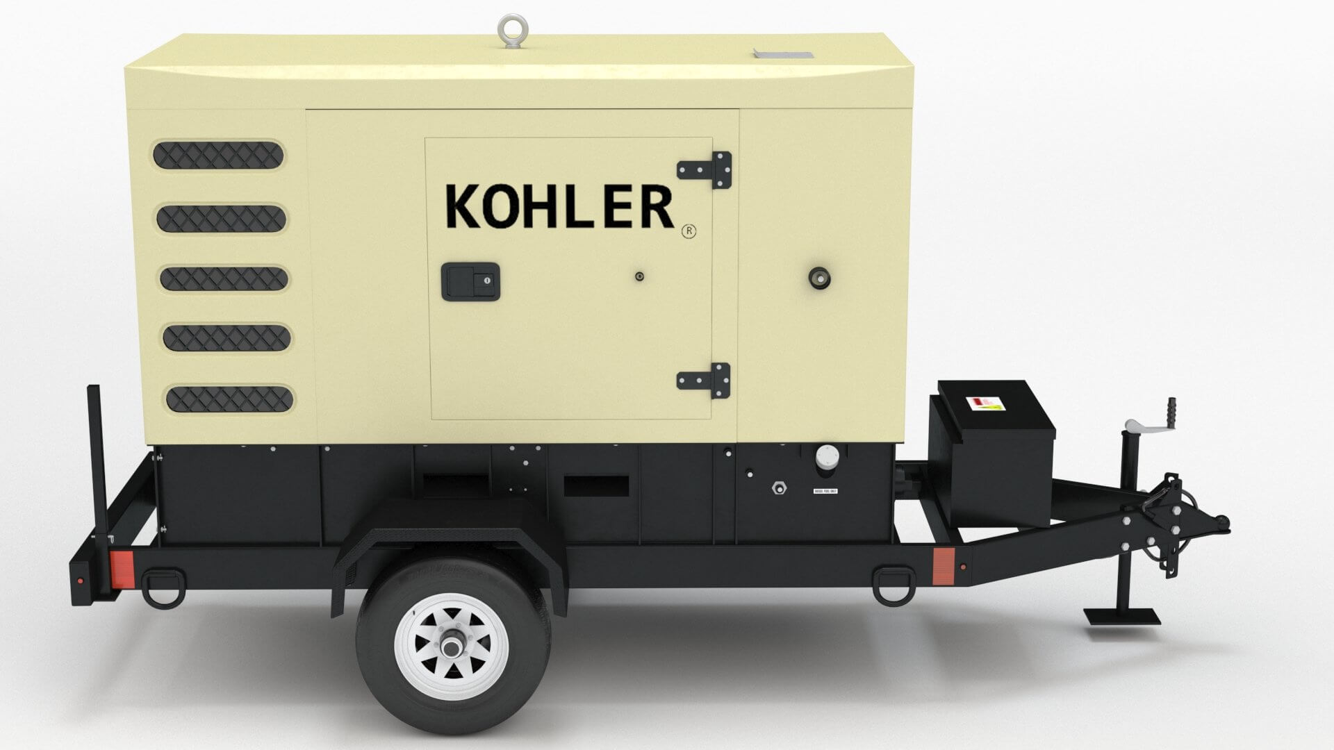 Kohler Industrial Diesel Generators Single Send Color 3D Model by 3dxin