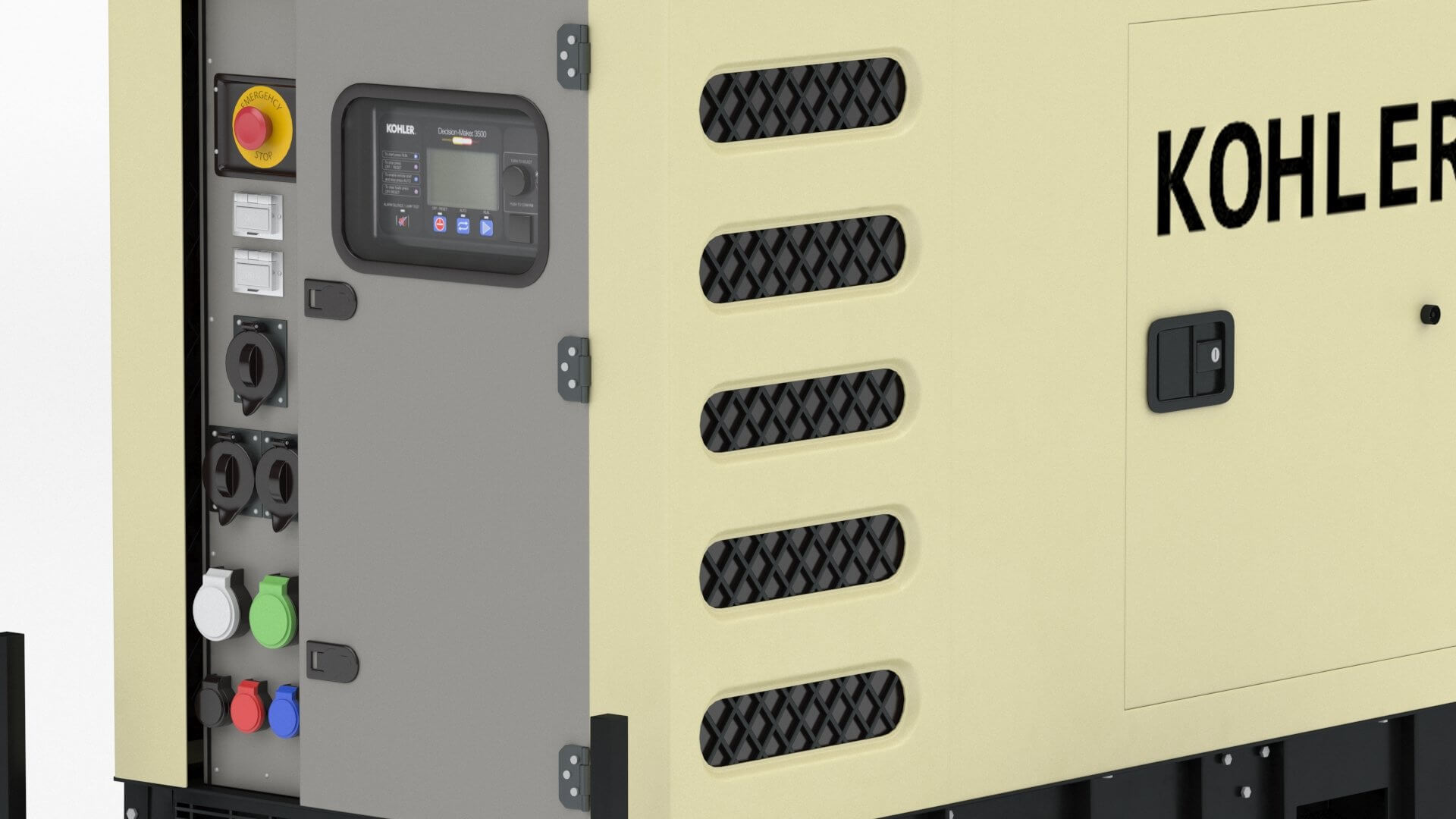 Kohler Industrial Diesel Generators Single Send Color 3D Model by 3dxin
