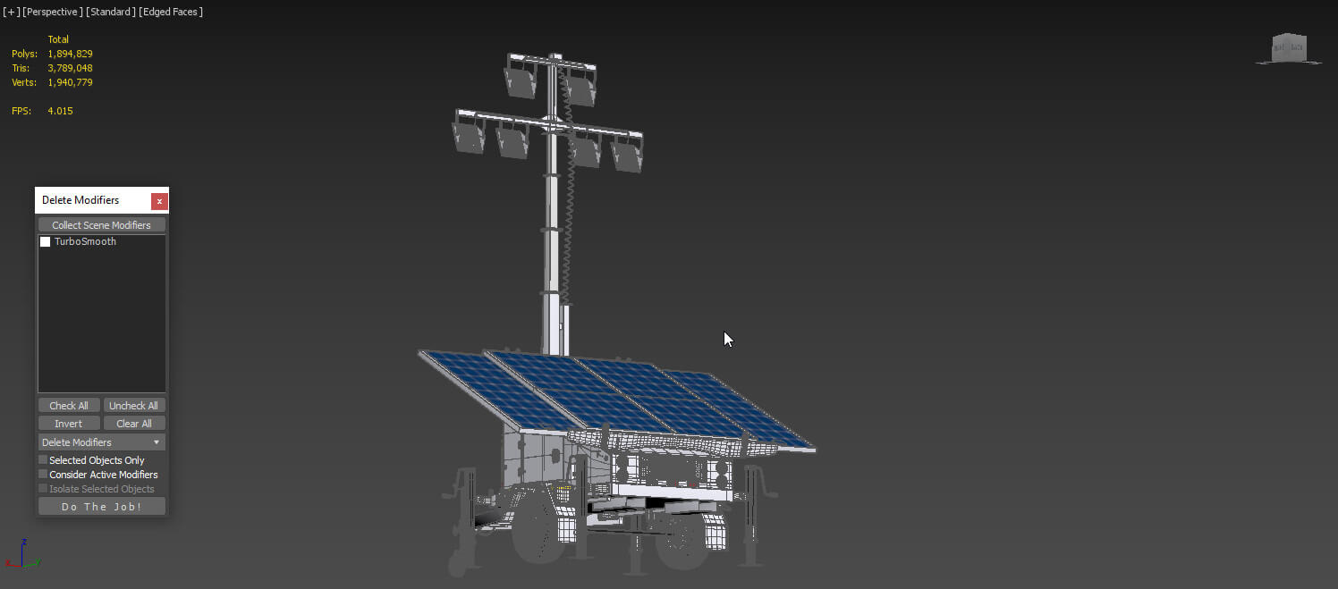 Military Solar Light Tower - 3D Model by 3dxin