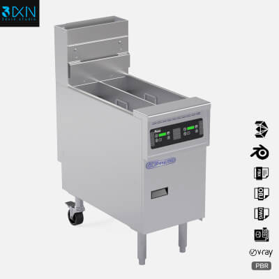 Pitco SSH55T Floor Fryer with Computer Controls