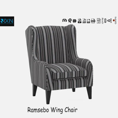 Ramsebo Wing Chair by 3dxin