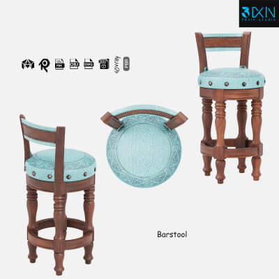Rene Rustic Counter Barstool