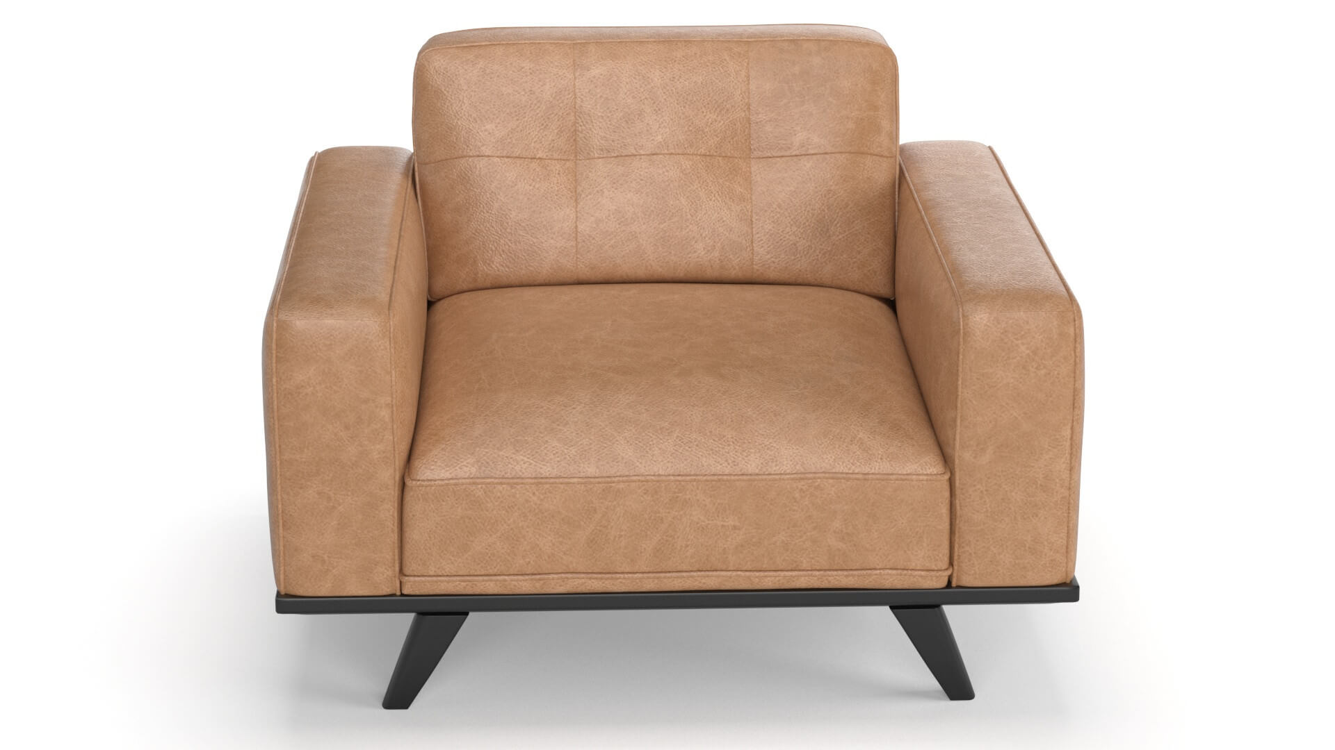 Rivet Bigelow Modern Oversized Leather Accent Chair 3D Model by 3dxin