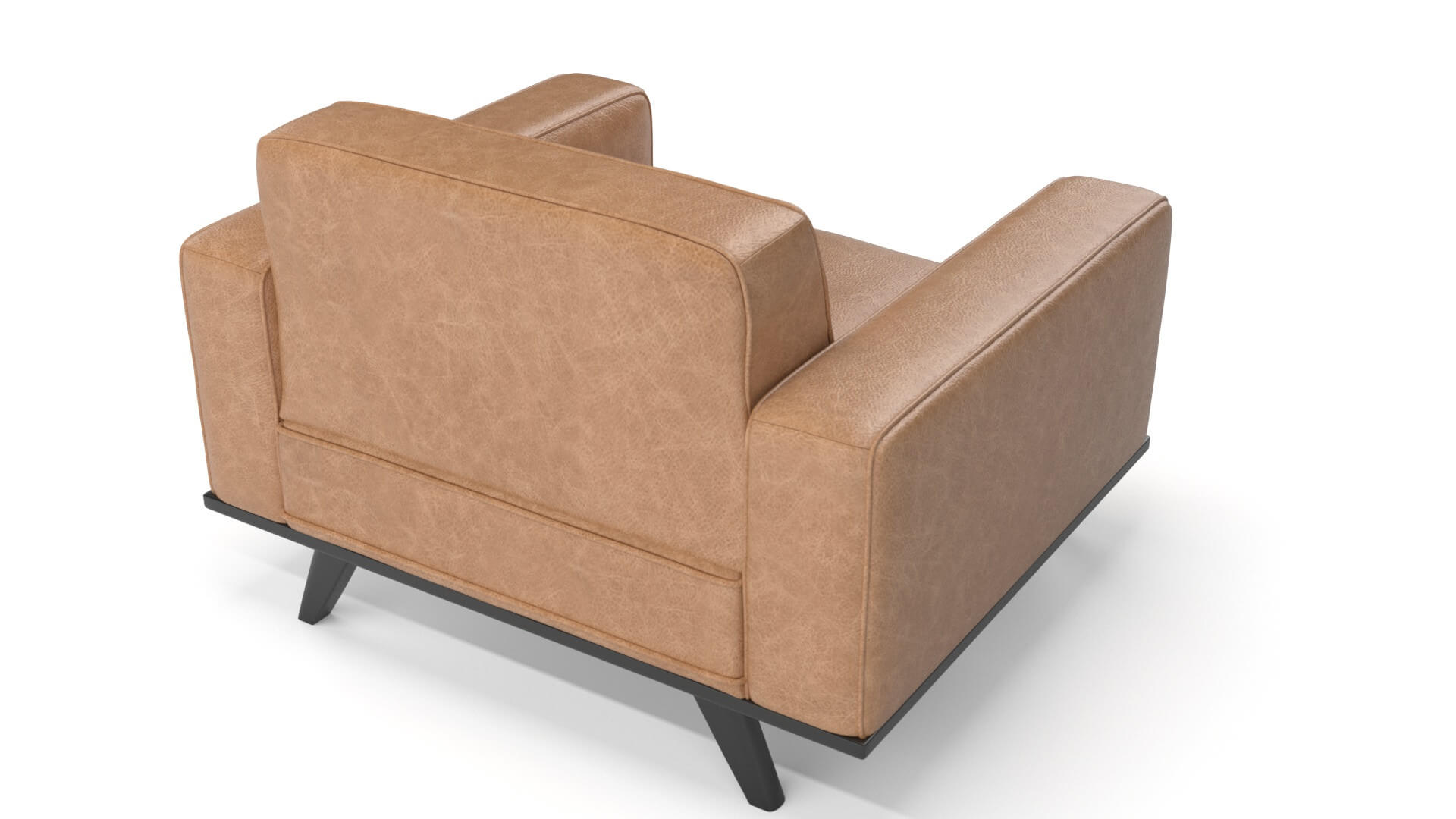 Rivet Bigelow Modern Oversized Leather Accent Chair 3D Model by 3dxin