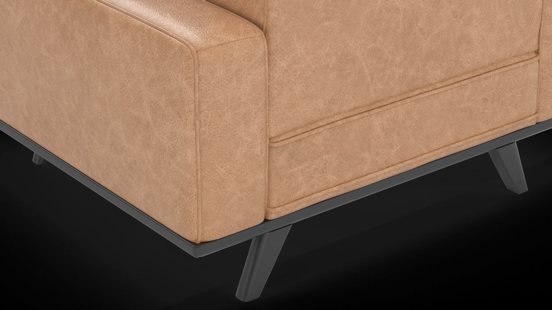 Rivet Bigelow Modern Oversized Leather Accent Chair 3D Model by 3dxin