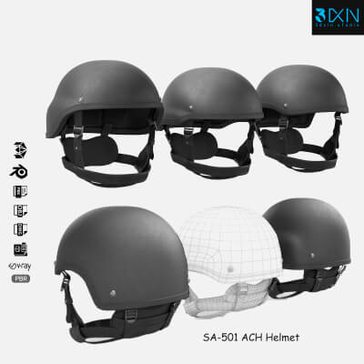 SA-501 Ach Helmet by 3dxin