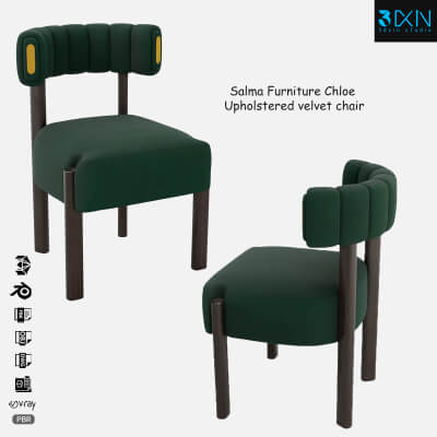 Salma Furniture Chloe Upholstered Velvet Chair