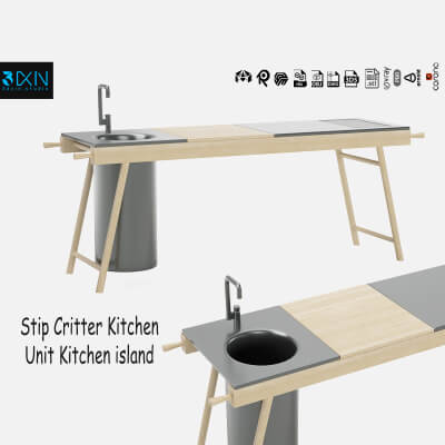 Stip Critter Kitchen Unit Kitchen Island