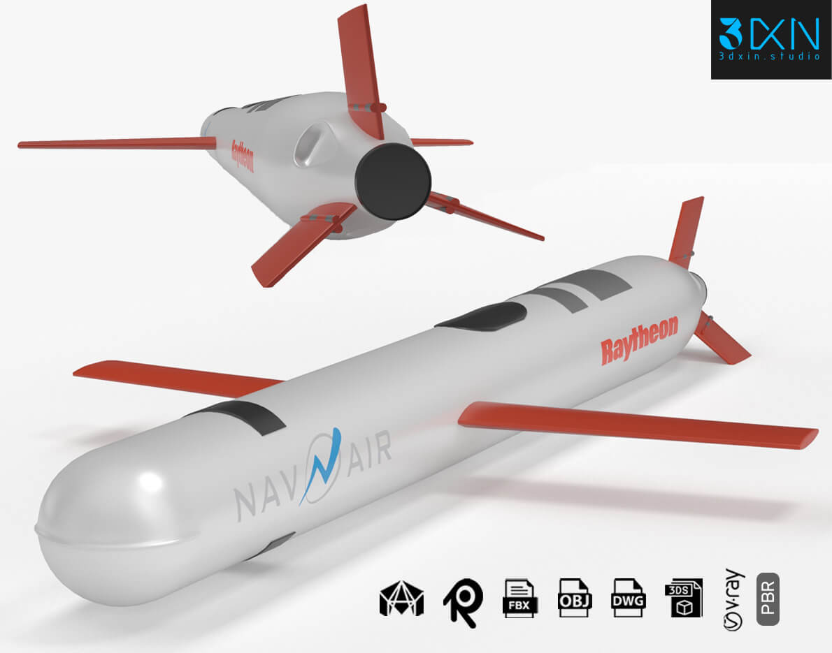 Tomahawk Land Attack Cruise Missile 3D Model by 3dxin