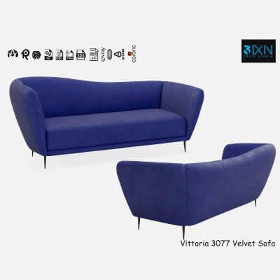 Vittoria 3077 Velvet Sofa