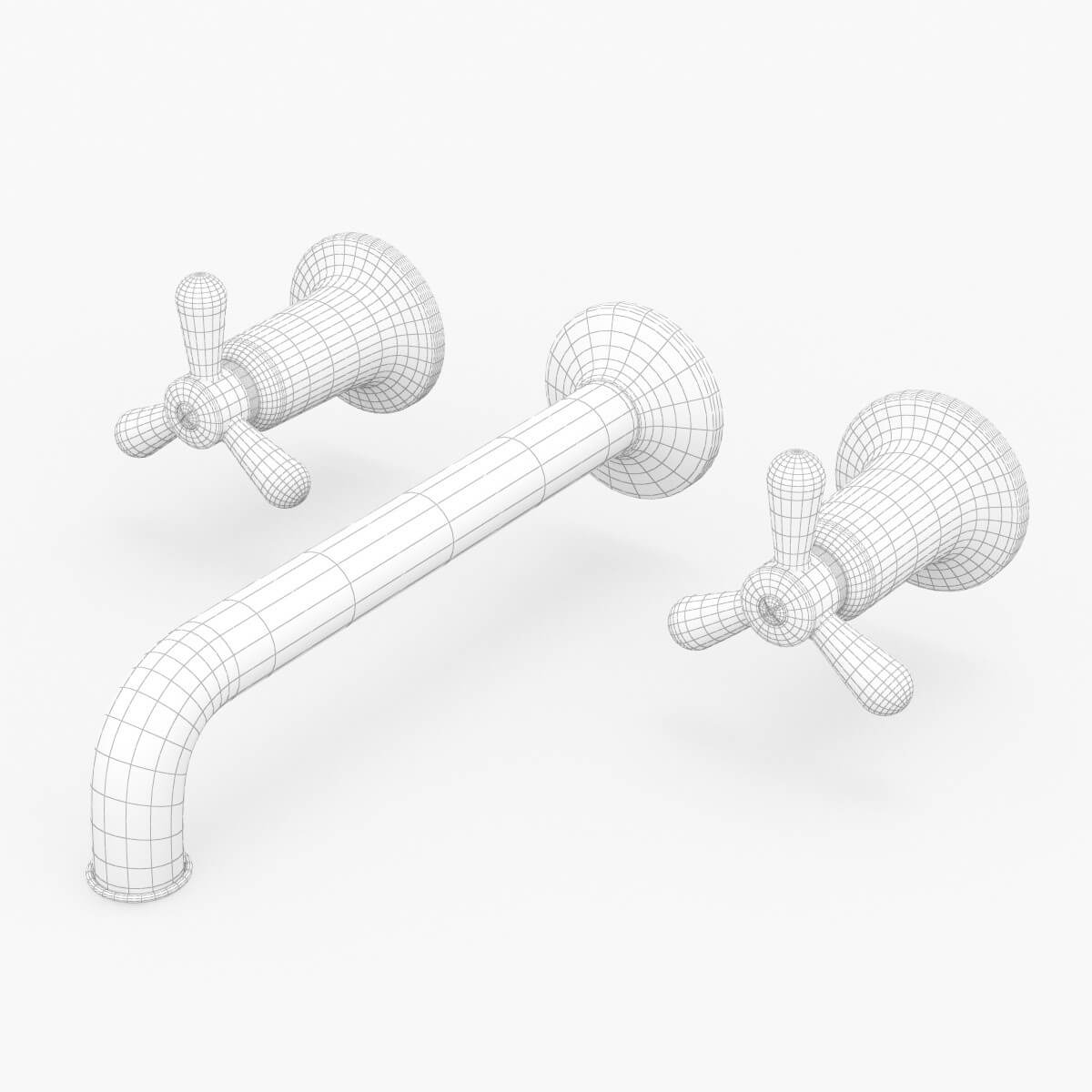 Wall Mount Faucet 3D Model by 3dxin