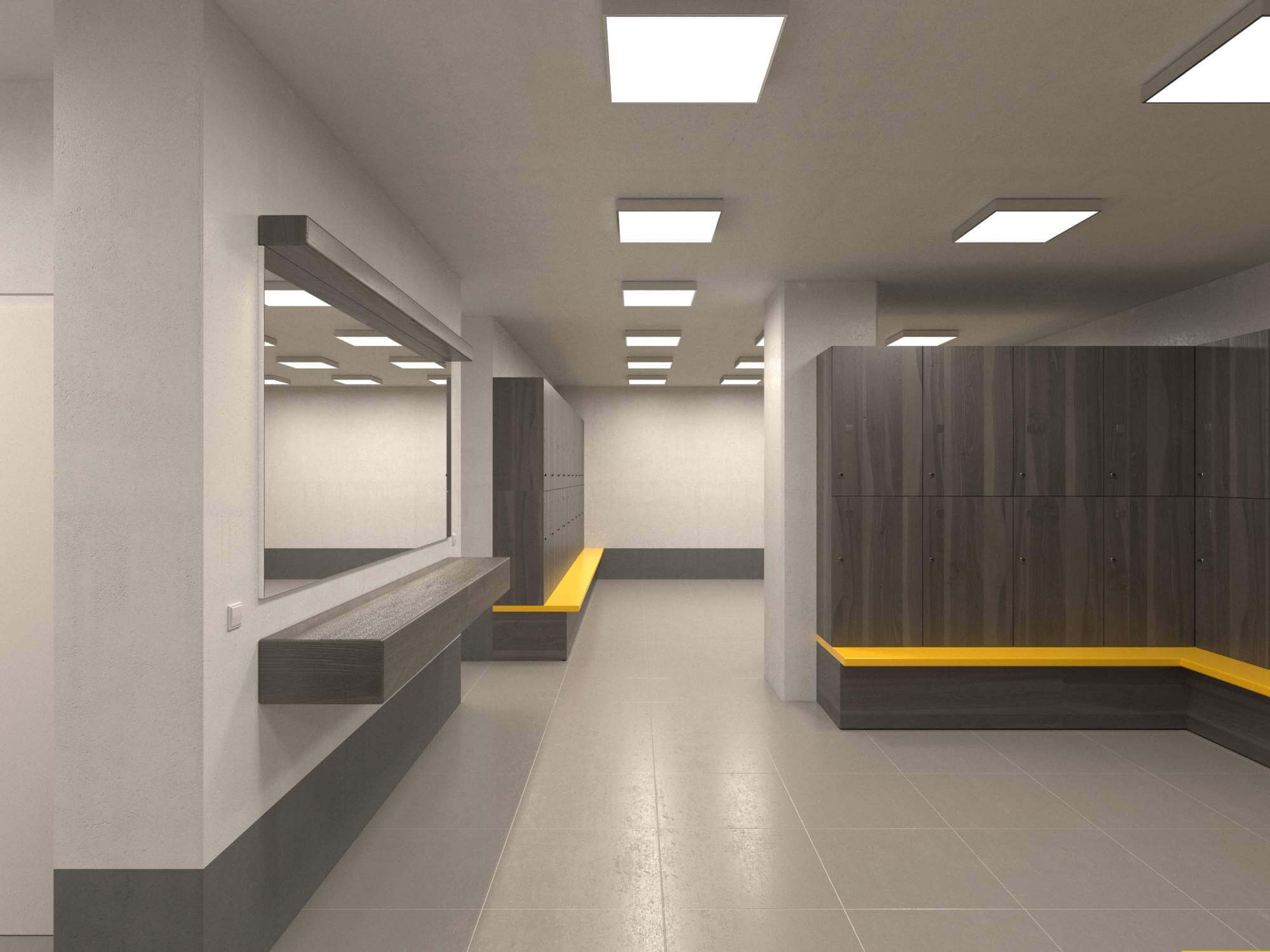 Locker Room 3D Model