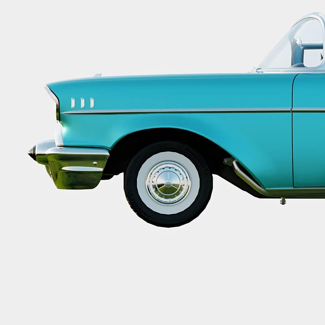 Chevrolet Bel Air 1957 Cabriolet – ERTL 1/18 – Collection Muscle Américain – Bleu Pastel