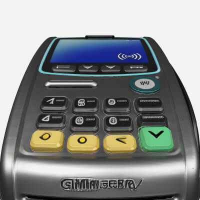 Detailed 3D of Contemporary Bank Card Reader Terminal Chip S by 7DMax