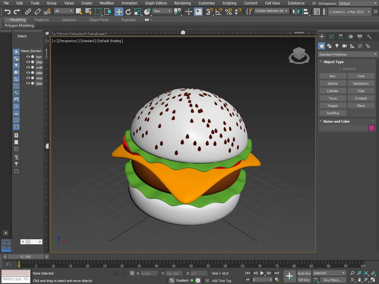 Burger 3D Model Hamburger by 7ka