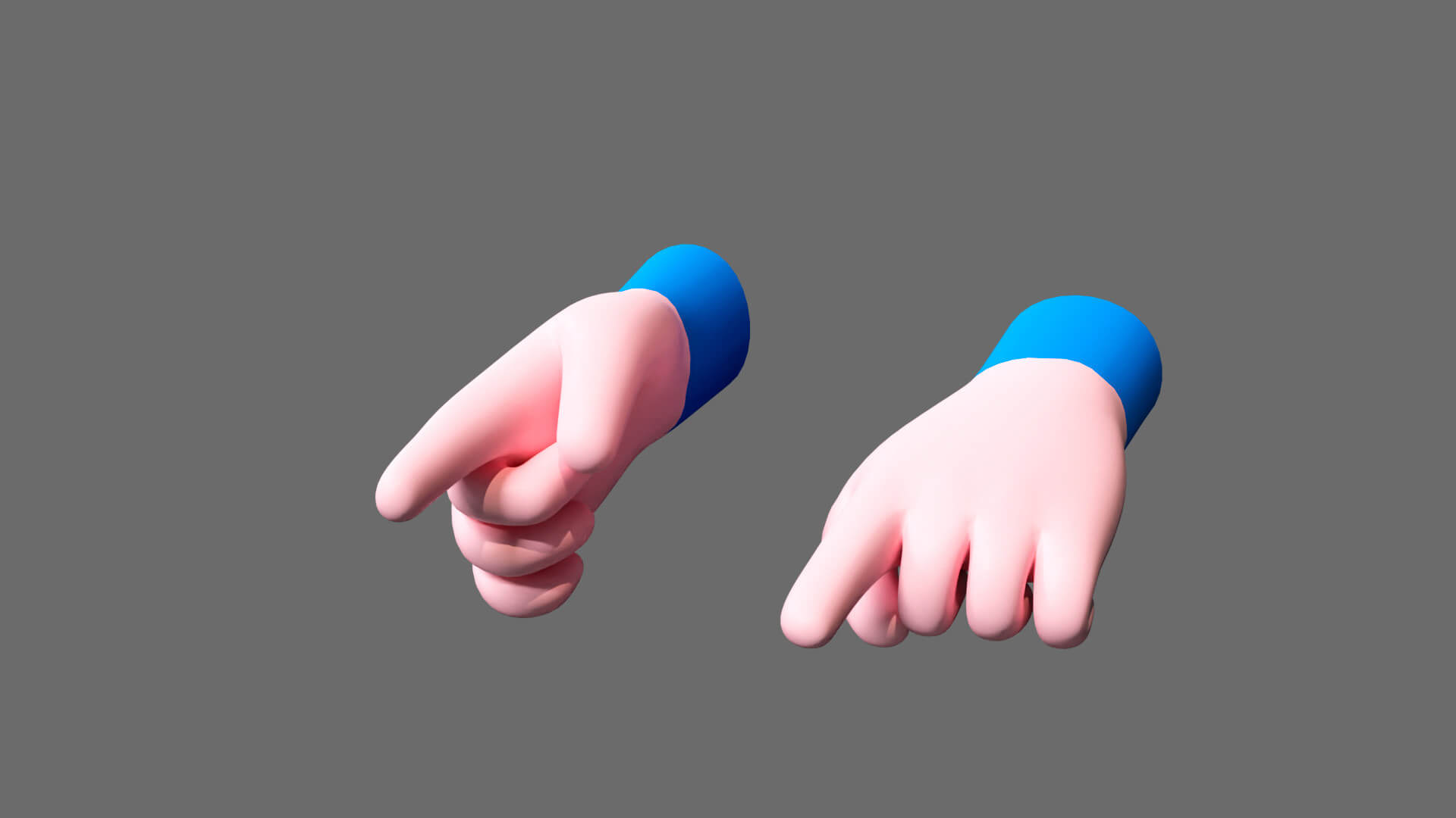 Cartoon Hands 3D Model by 7ka