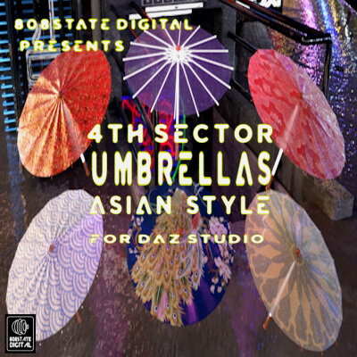 4th Sector Series Asian Style Umbrellas for DAZ Studio