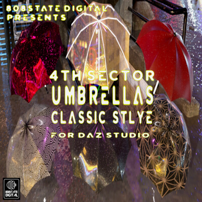 4th Sector Series Classic Style Umbrellas for DAZ Studio