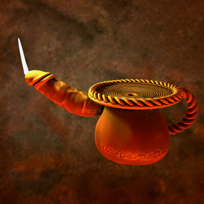 Lucernae Terracotta Oil Lamp by A3DTemptation