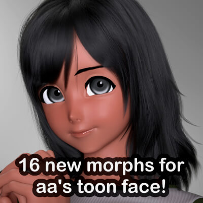 Extra Morphs for AAs Toon Face for G9
