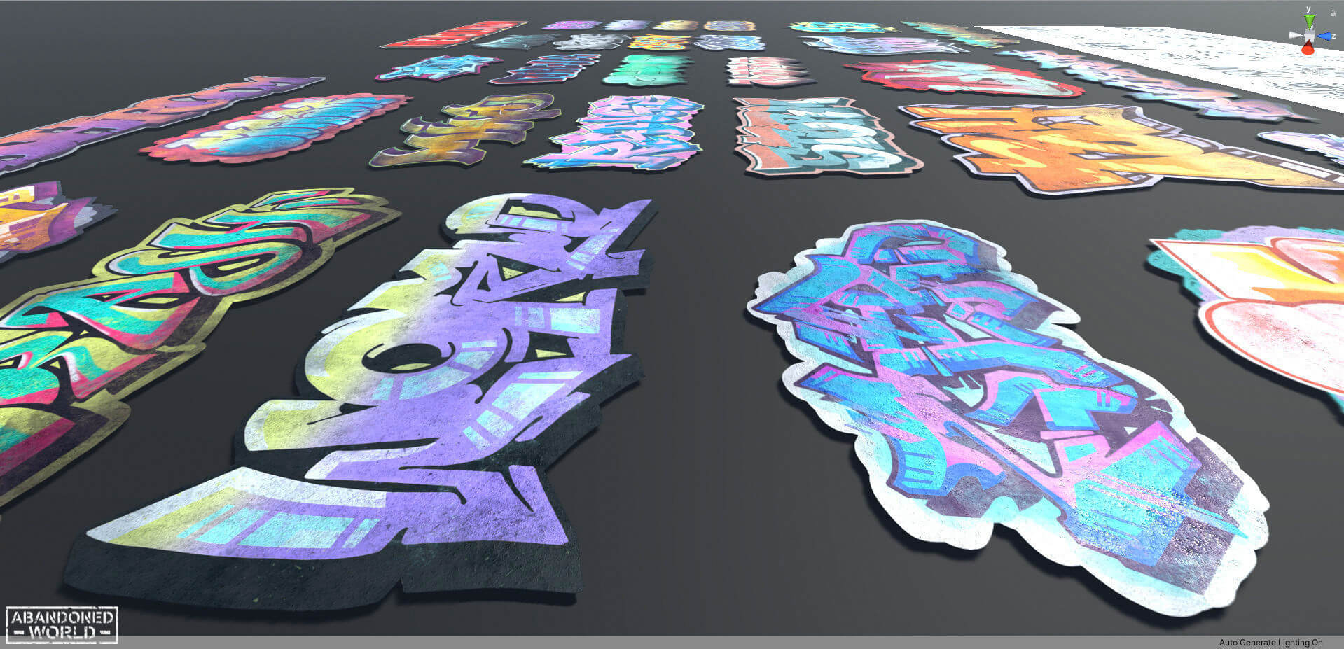 Graffiti Pack Decals III for UE4 & Unity 3D Material or Shader by