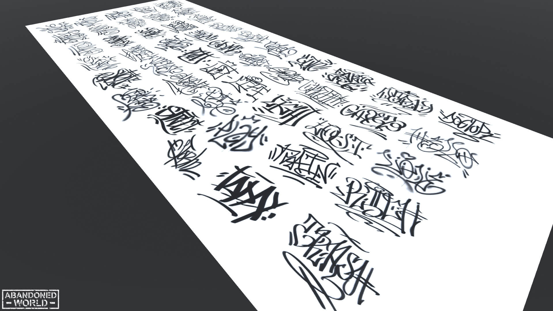 Graffiti Tag Pack Decals for UE4 & Unity 3D Material or Shader by