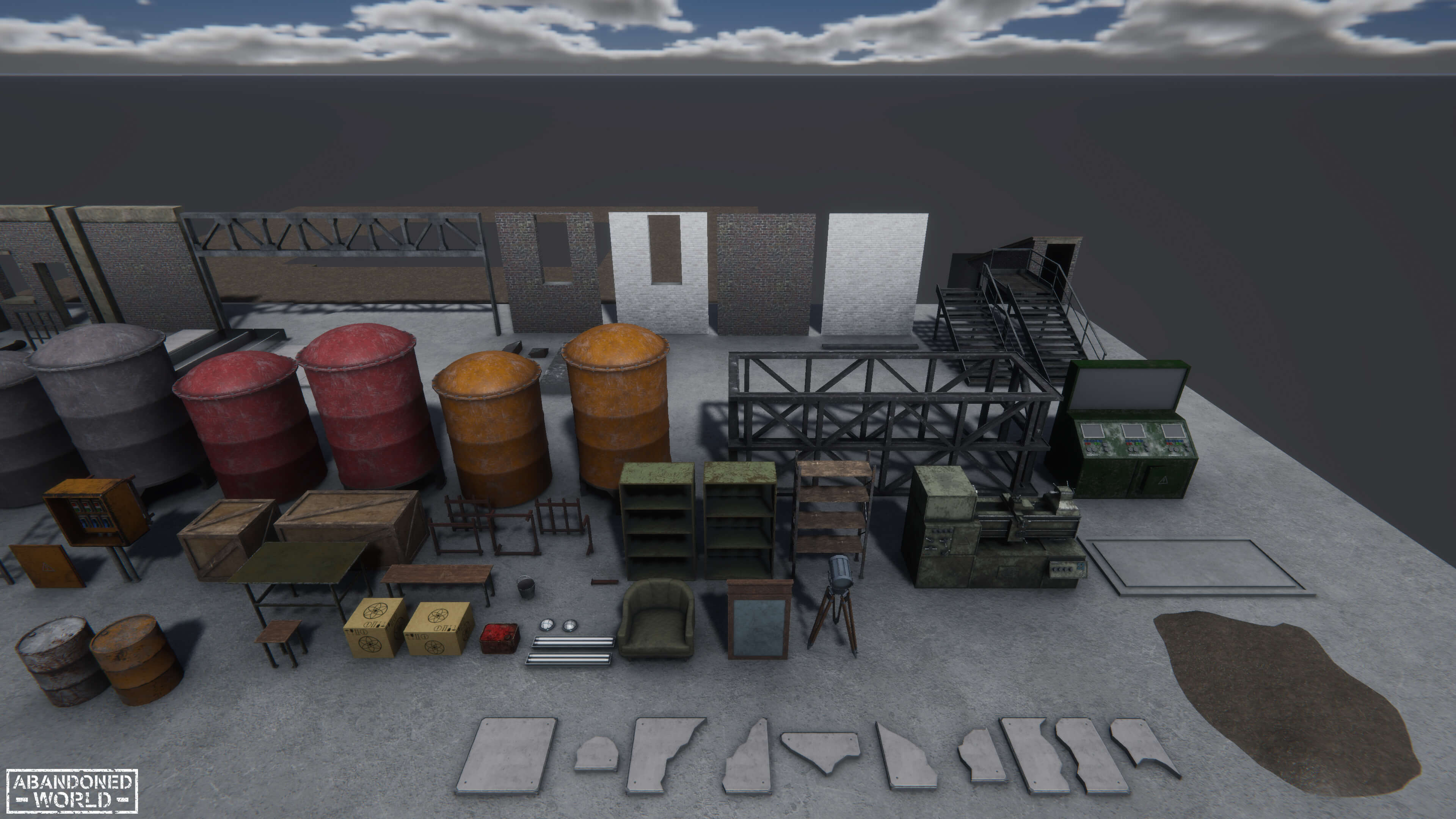 Modular Industrial Building for Unity - 3D Model by Abandoned World