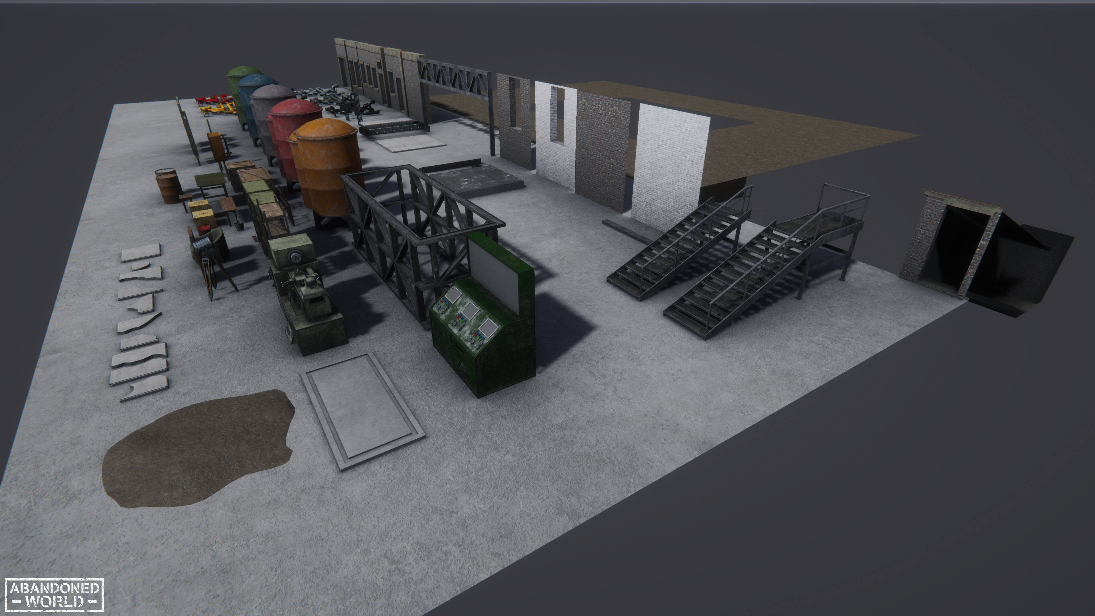 Modular Industrial Building for Unity - 3D Model by Abandoned World