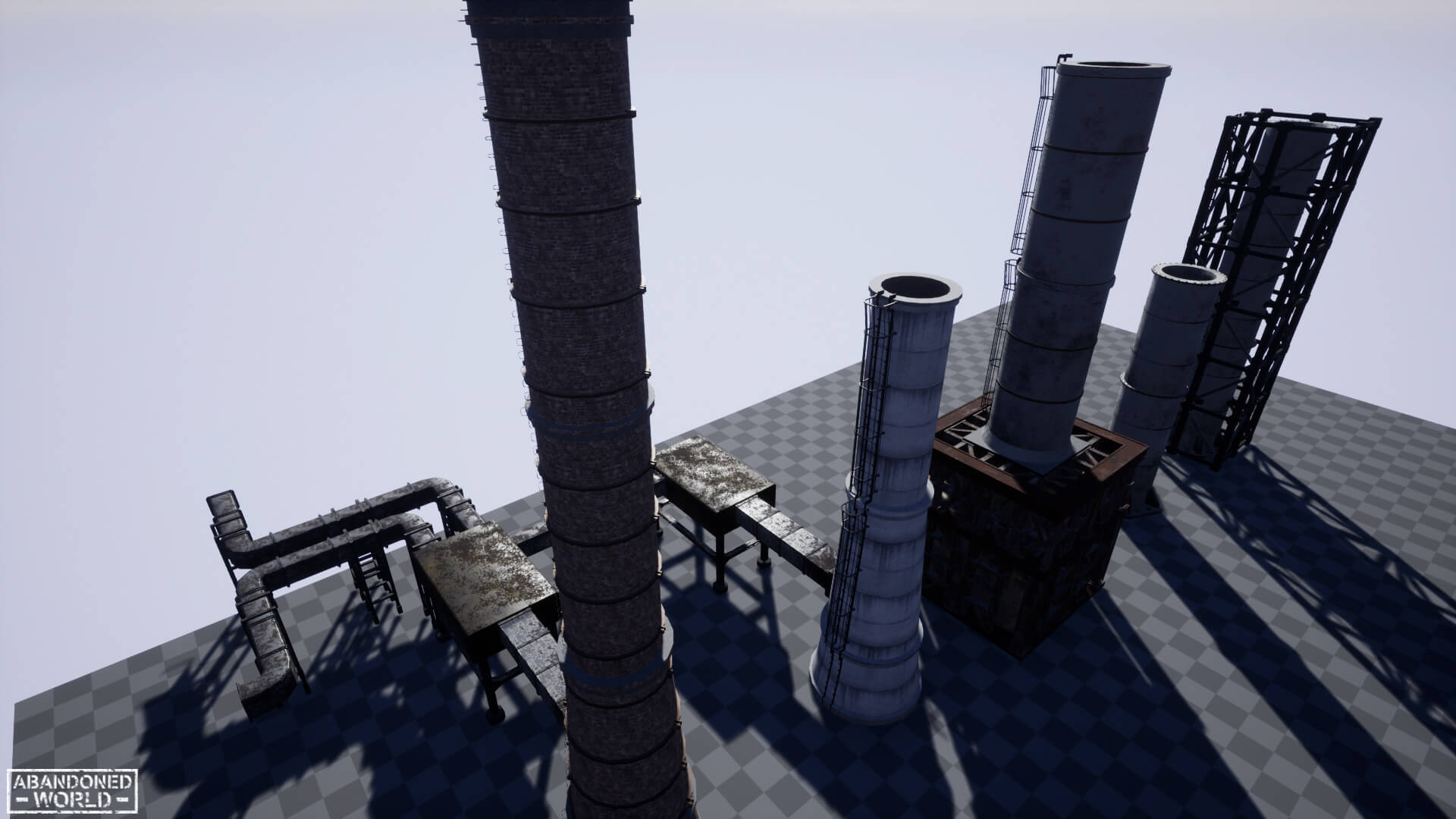 Modular Industrial Pipe for UE4 & Unity - 3D Model by Abandoned World