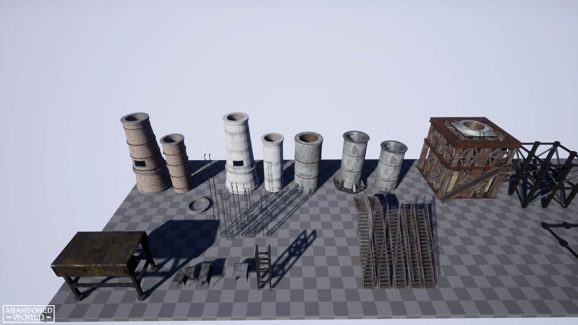 Modular Industrial Pipe for UE4 & Unity - 3D Model by Abandoned World