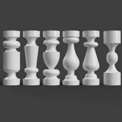 6-Piece Baluster - Furniture - Table Leg - Stair Railing