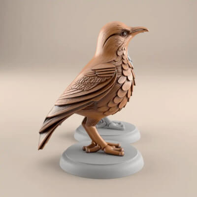 Beautiful Bird STL Model for 3D Printing by abanobblackbox