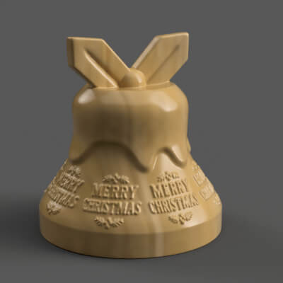 Christmas Bell 001 3D Print Model