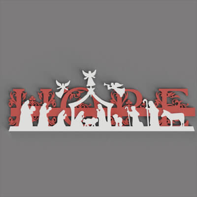 Christmas Ornament Nativity with Hope for Desk - Table - Wal