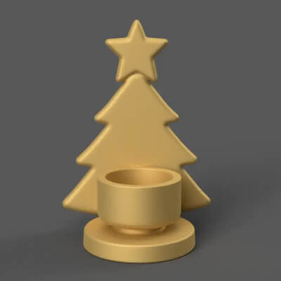 Christmas Tree Planter Led Candle Holder Candy Container