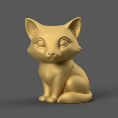 Cute Fox Planter Urn Candy Candle Holder STL