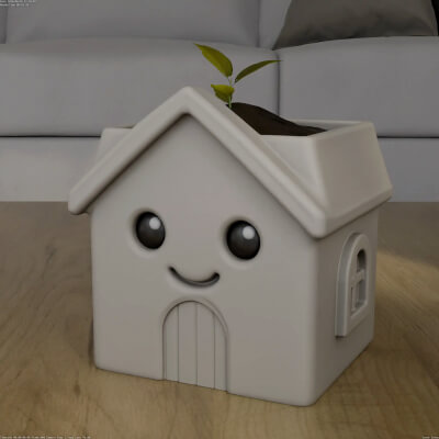 Cute House Planter and Organizer 3D Print File