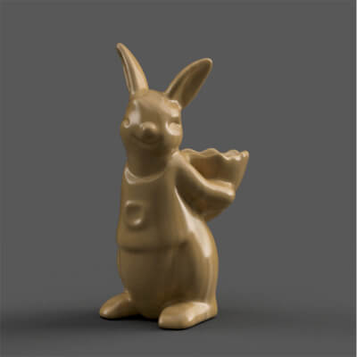 Cute Rabbit Planter 3D STL File for Candy Decor 3D Print Mod