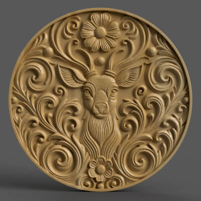 Deer Christmas Ornament for Tree Wall Art and Keychain Clock