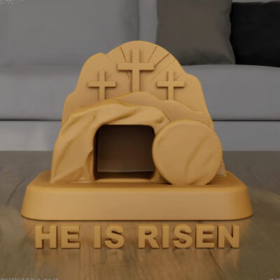 Easter Empty Tomb 3D STL Model He Is Risen