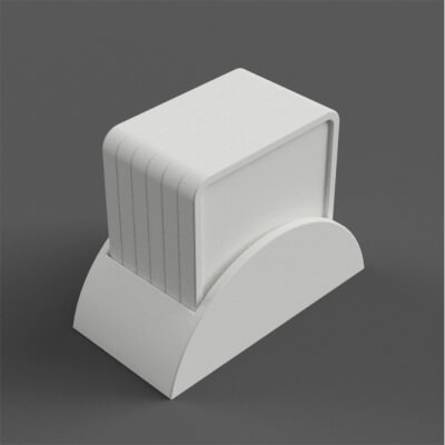 Rectangular Coasters with Base 3D Print 001 3D Print Model