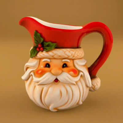 Santa Sweet Treats Candy and Candle Container