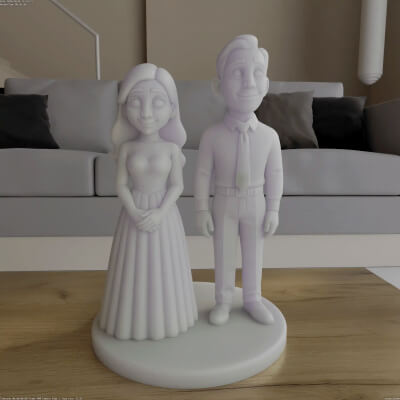 Separated Bride Groom STL for 3D Print