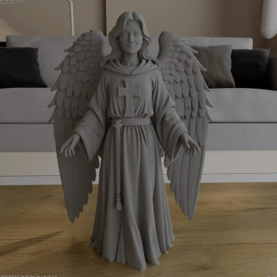 Smiling Christmas Nativity Angel STL Model