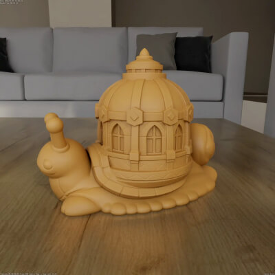 Snail Dome Palace STL Cute Fantasy Desk Decor