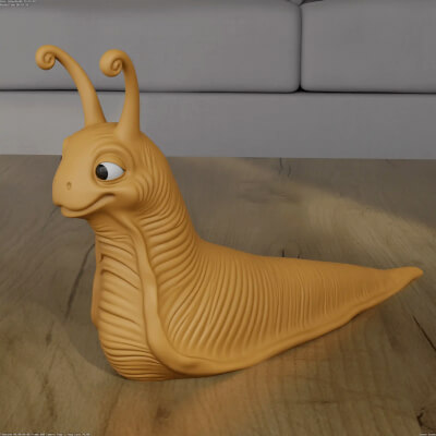 Stylized Cute Snail 3D Printable Model Two Sizes
