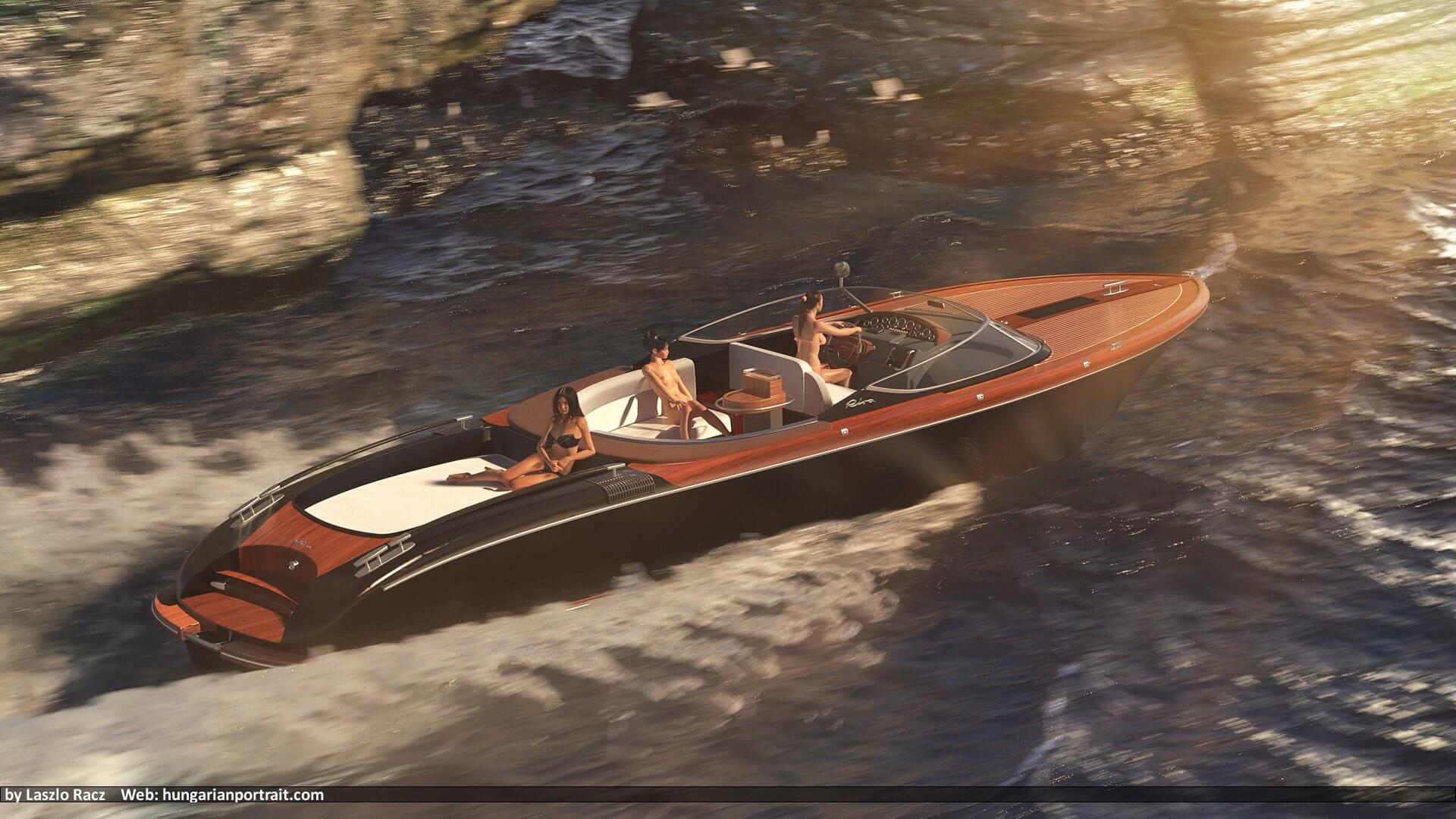 Boating 3D Render, Digital Art by abcd1181