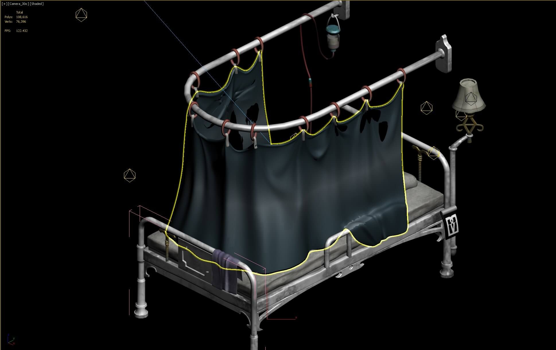 Hospital Bed and Gurneys 3D Model by about3d