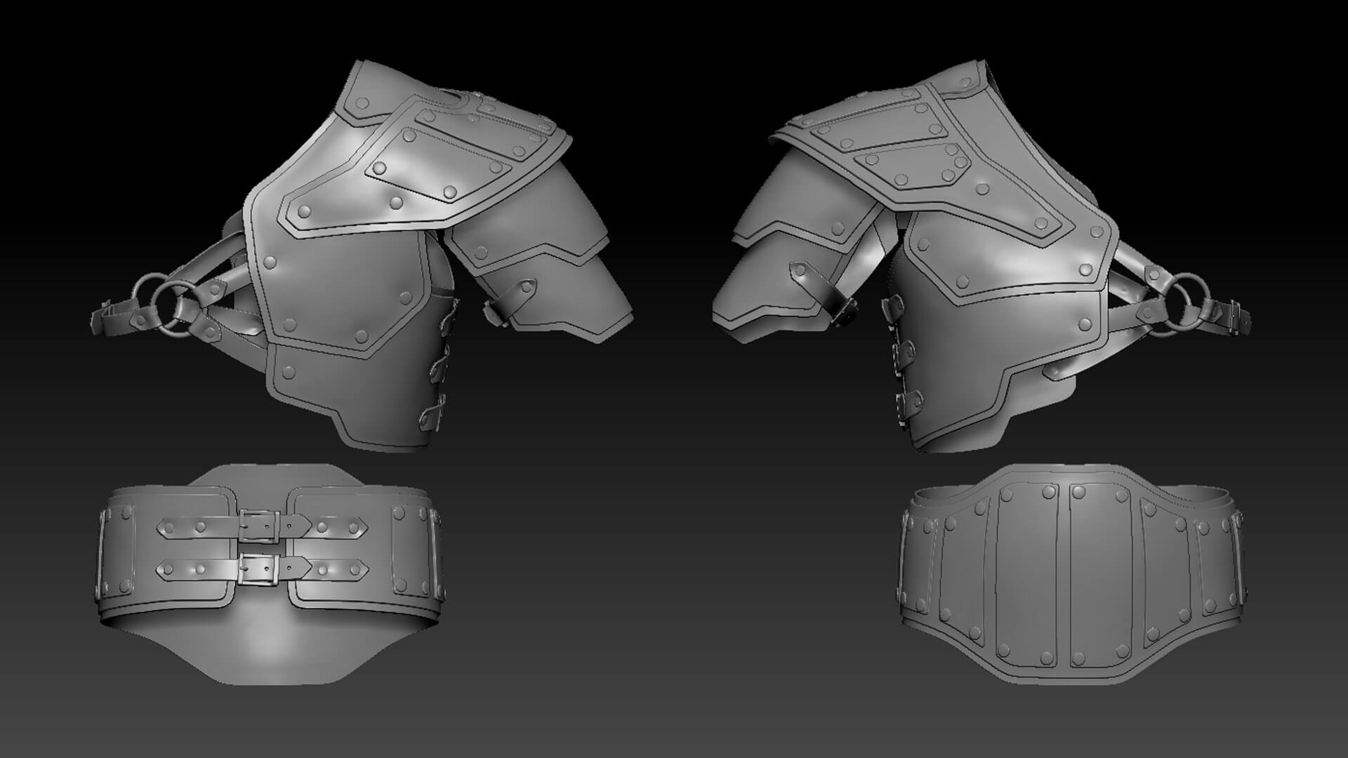 Leather Armor 3D Model by abuvalove