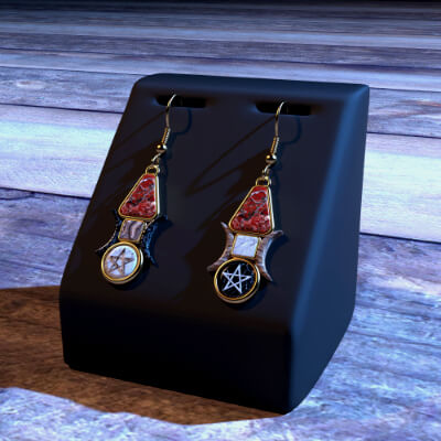 AP Blood and Bone Totem Earrings for Genesis 8 and 9 Female